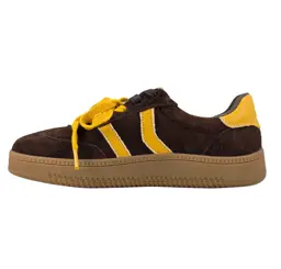 Sneakersy damskie VINCEZA 79651 brąz skóra - zdjęcie 3