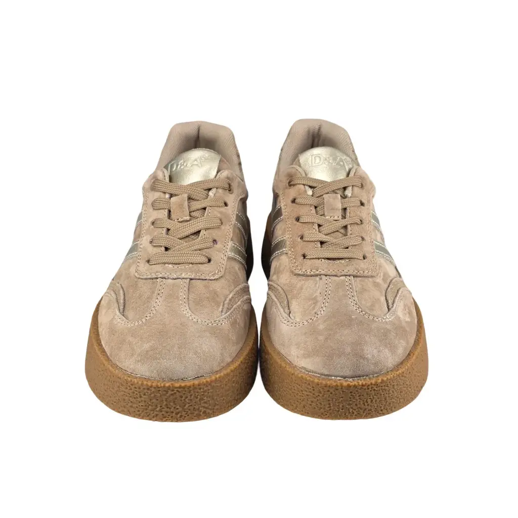 Skórzane sneakersy damskie zamszowe D&A 7107 - miniatura 4