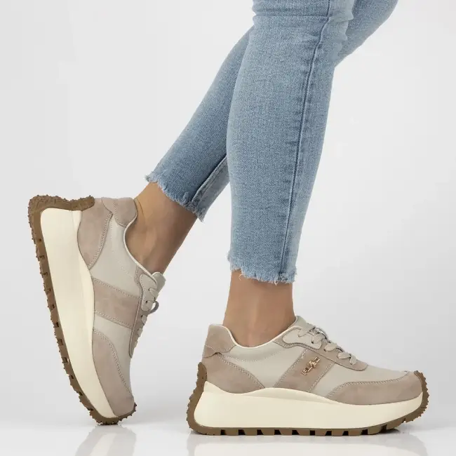 Skórzane sneakersy Filippo DP6785 - zdjęcie 7