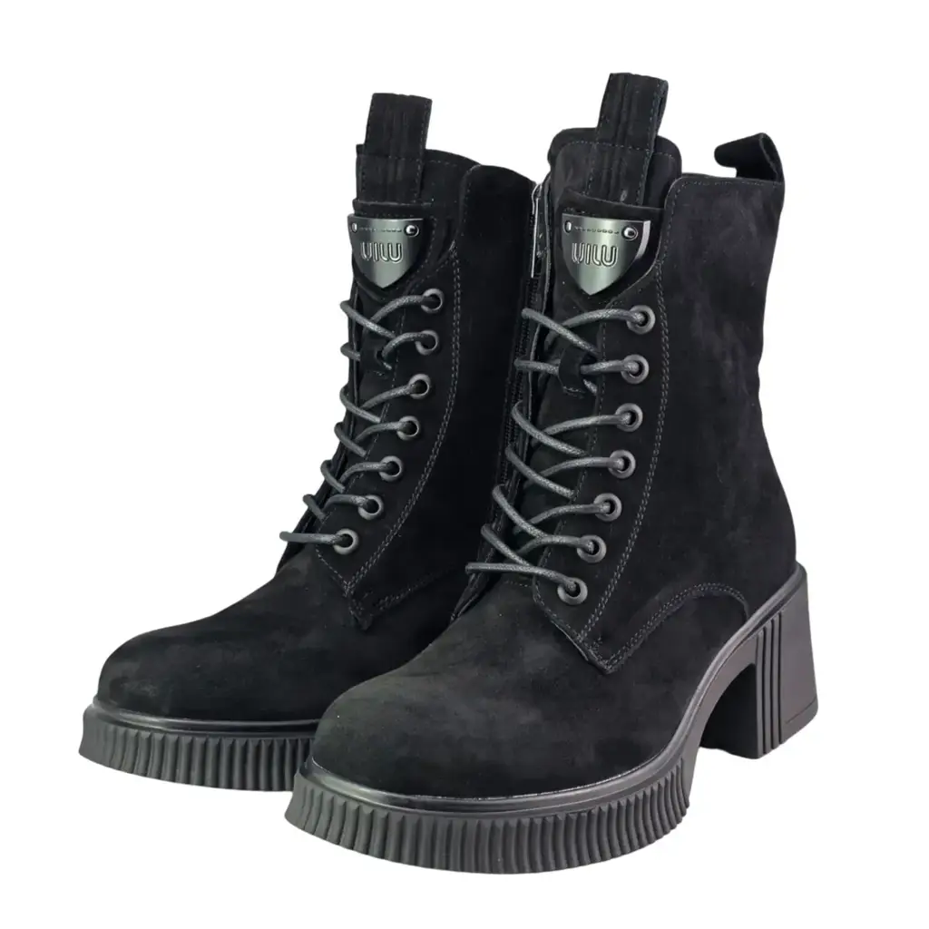 Botki damskie skórzane VINCEZA 67009 Czarny - miniatura 2