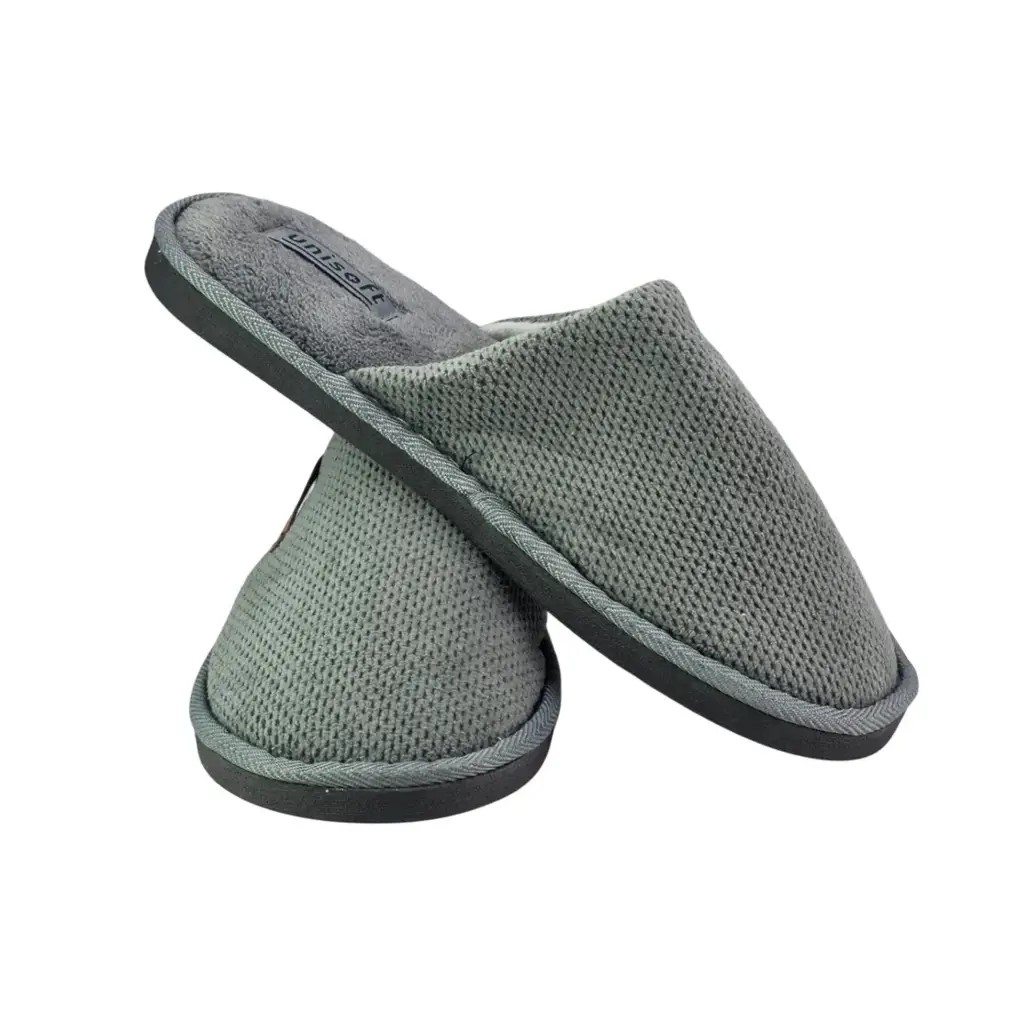 Pantofle męskie UNISOFT 53-334 Szary - miniatura 7