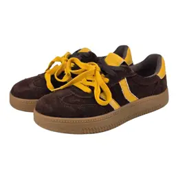 Sneakersy damskie VINCEZA 79651 brąz skóra - zdjęcie 1