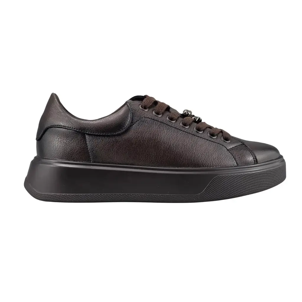 Sneakersy damskie skórzane CAMBELL 19379 czekoladowe - miniatura 3