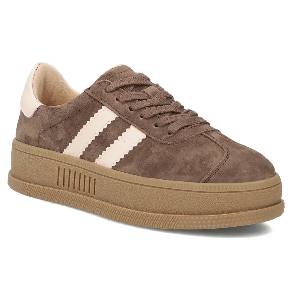 Sneakersy skórzane damskie FILIPPO DP7995 ciemny - miniatura 2