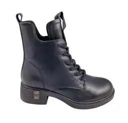 Damskie Botki VINCEZA 66818 skóra Czarny