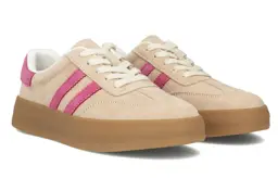 Skórzane sneakersy FILIPPO DP6764 Beżowy - zdjęcie 2