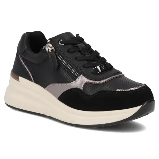 Skórzane sneakersy FILIPPO DP7105/25 - zdjęcie 3