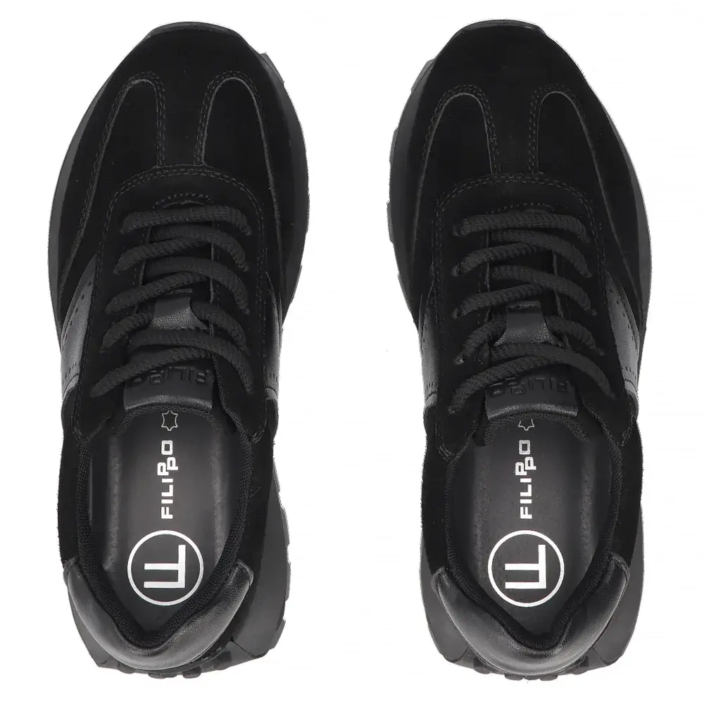 Sneakersy skórzane damskie FILIPPO DP7976 - miniatura 5