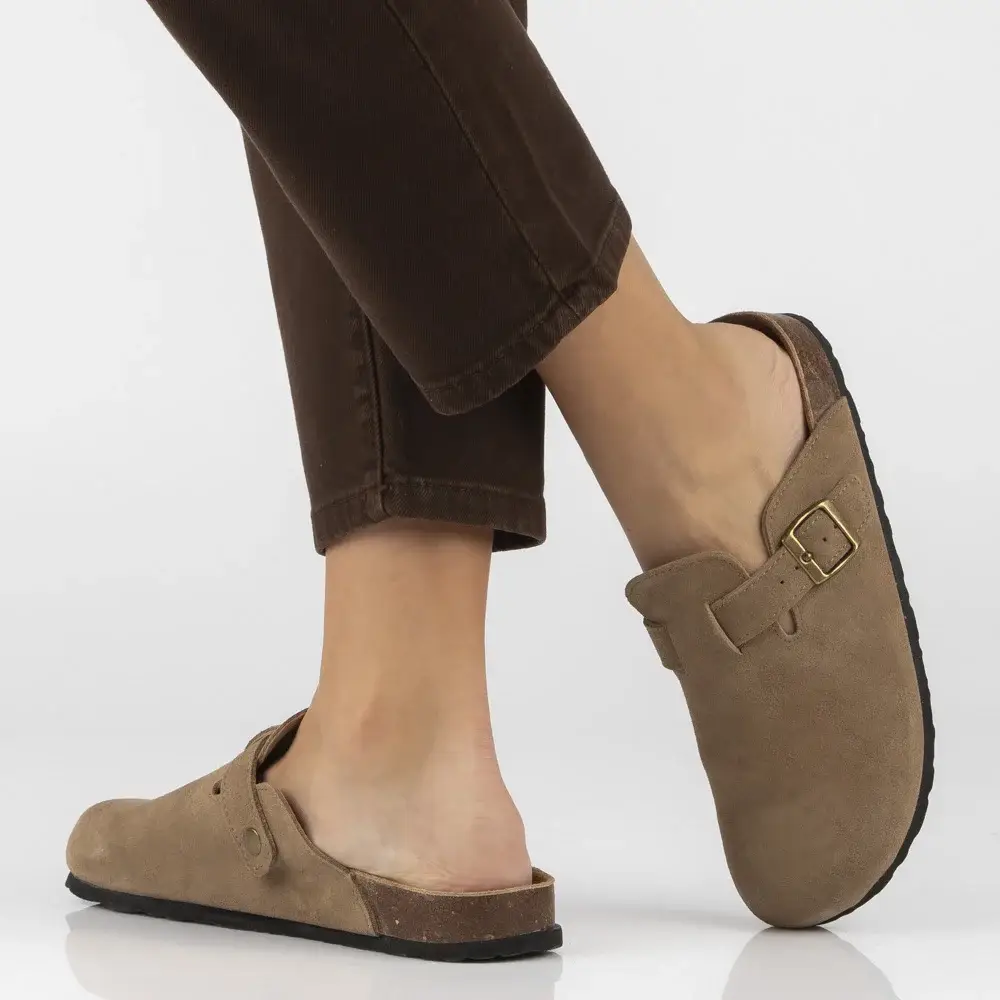 Klapki damskie skórzane FILIPPO DK7918 Taupe - miniatura 7