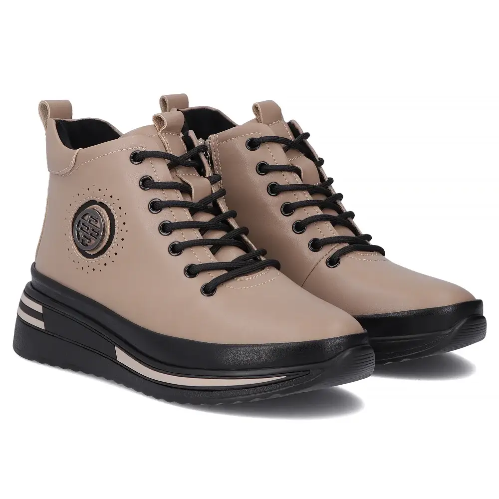 Botki damskie skórzane FILIPPO DBT4215 Taupe - miniatura 2