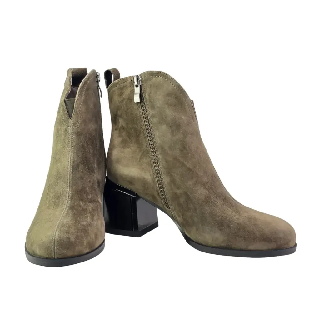 Botek damski skórzany VINCEZA 91178 Khaki - miniatura 7