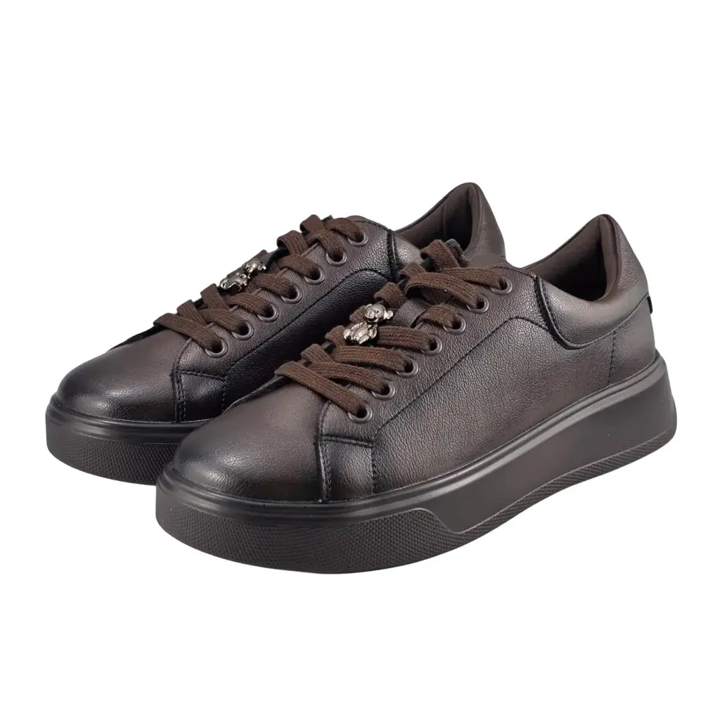 Sneakersy damskie skórzane CAMBELL 19379 czekoladowe - miniatura 2