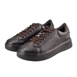 Sneakersy damskie skórzane CAMBELL 19379 czekoladowe - zdjęcie 3