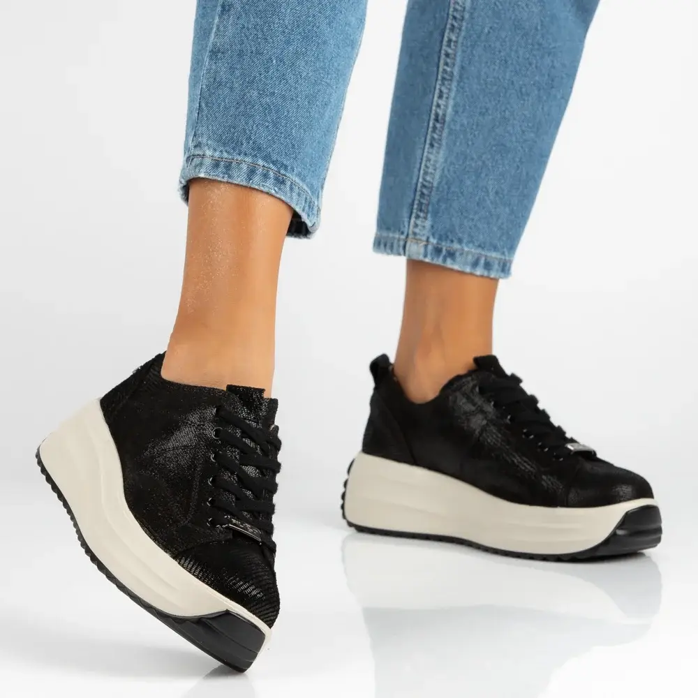 Skórzane sneakersy FILIPPO DP6795 - zdjęcie 5