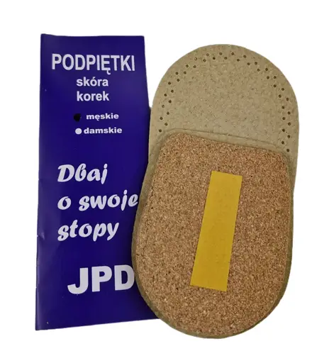 Podpiętki skóra/korek męskie - zdjęcie 1