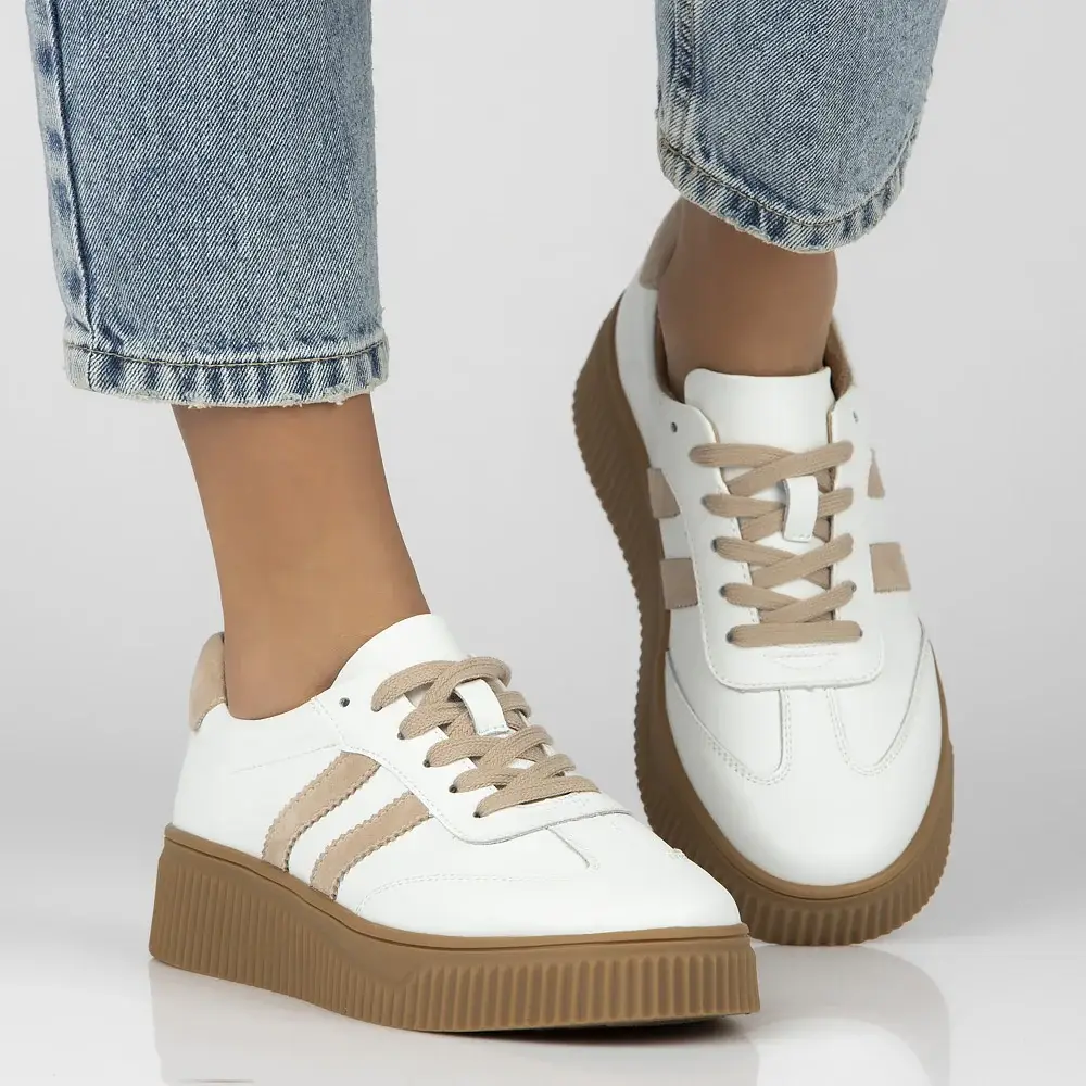 Sneakersy damskie skórzane FILIPPO DP6776 - miniatura 6