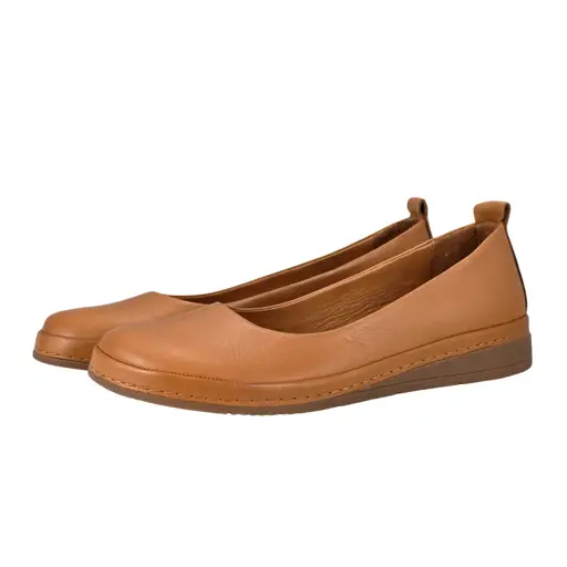 Baleriny Damskie Skórzane RAVINI 91182 pomarańcz - zdjęcie 1