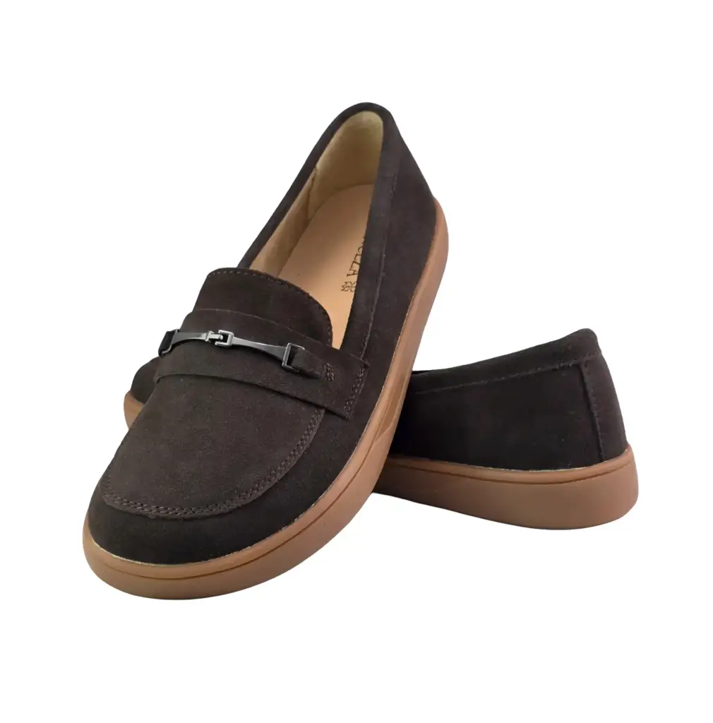 Mokasyny damskie barefoot VINCEZA 79670 czekolada - miniatura 4
