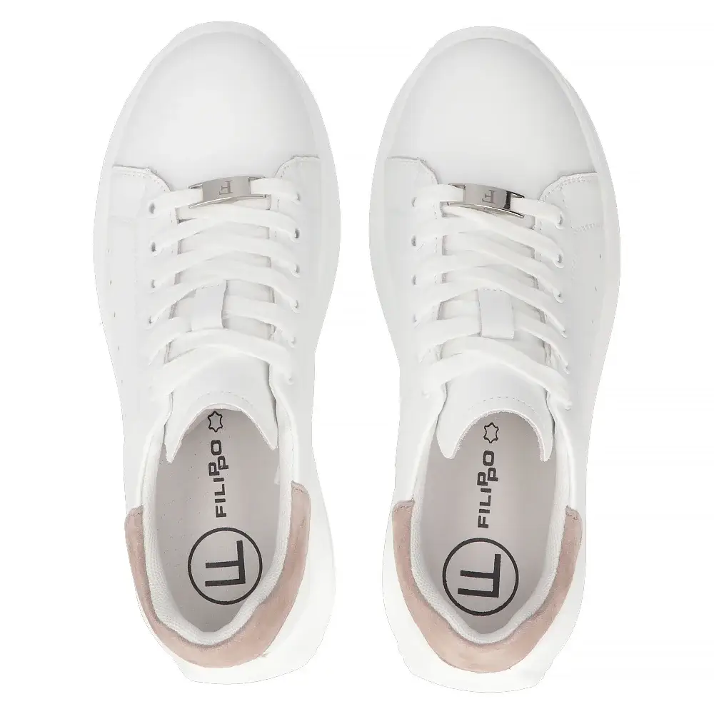 Skórzane sneakersy FILIPPO DP6739 - zdjęcie 6