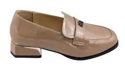 Półbuty damskie VINCEZA 31926 lakier Beżowy