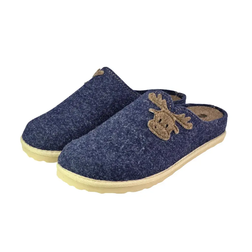 Pantolfe damskie z reniferem INBLU CS000049 Niebieski - miniatura 2
