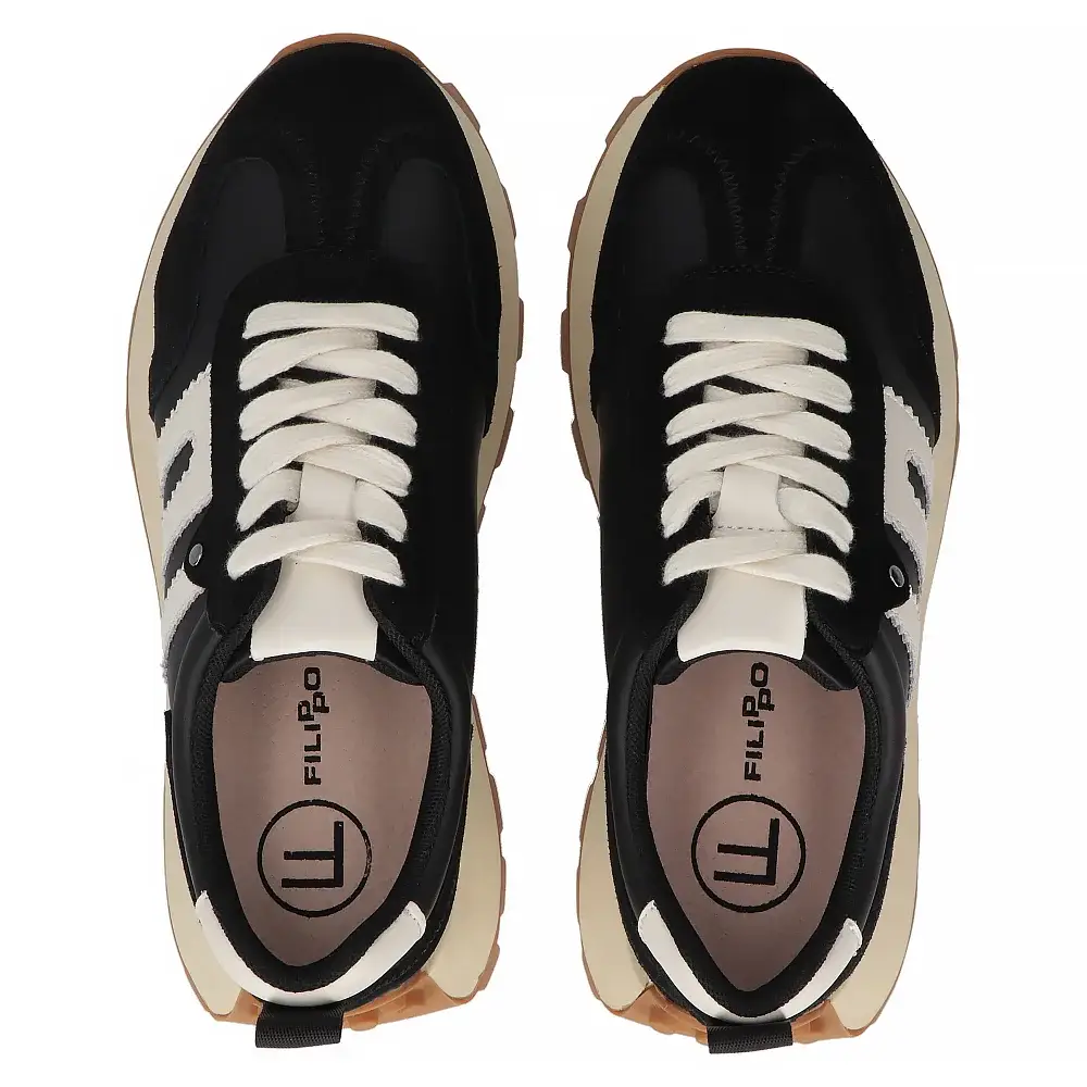 Skórzane sneakersy FILIPPO DP6743 - zdjęcie 5