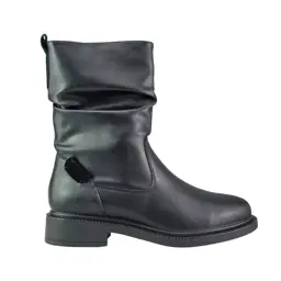 Botek damski skórzany SERGIO LEONE BT-08-S Czarny - zdjęcie 1
