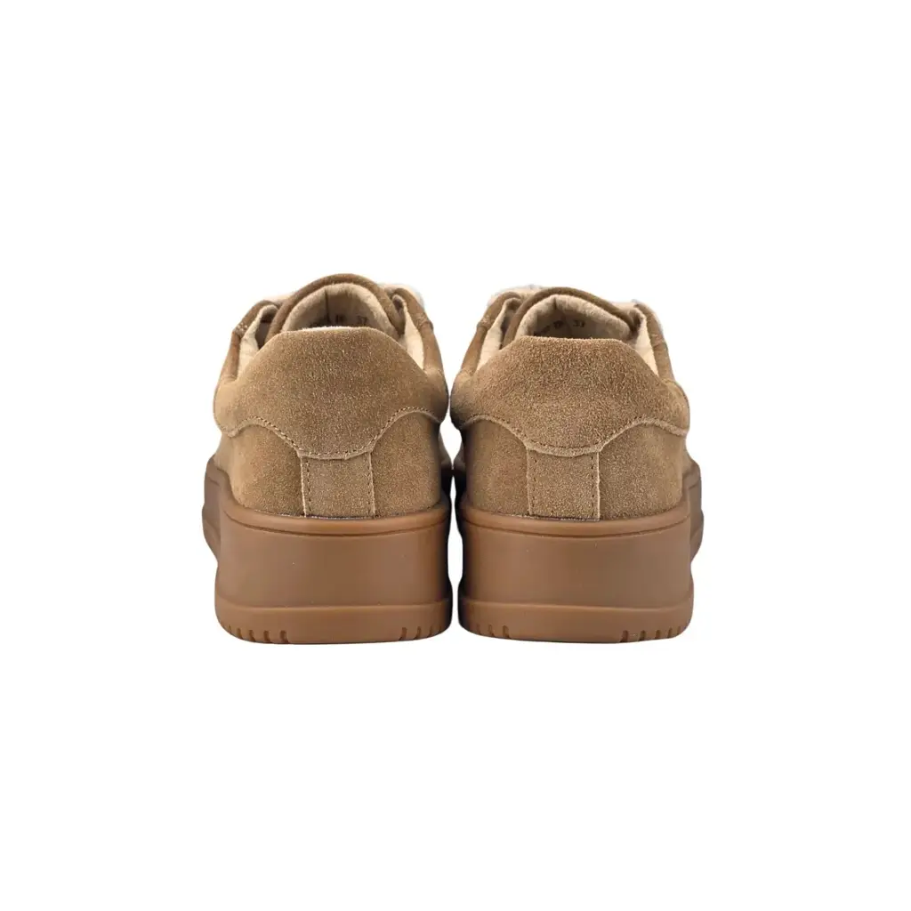 Sneakersy damskie skórzane KOBBO 79655 Beżowy - miniatura 5