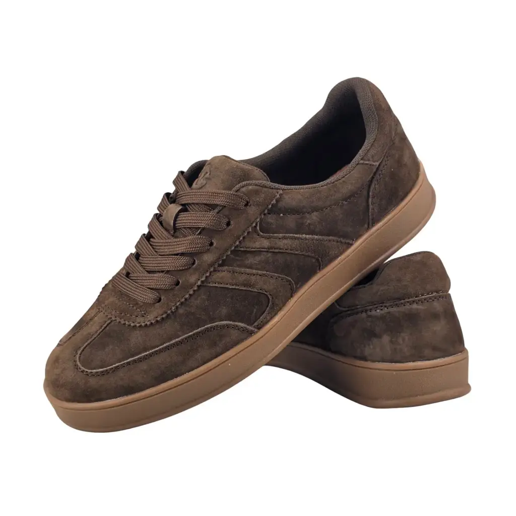 Sneakersy damskie skórzane VINCEZA 95434 Czekoladowy - miniatura 4