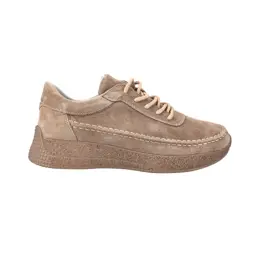 Sneakersy skórzane damskie SERGIO LEONE 013F jasny - zdjęcie 1