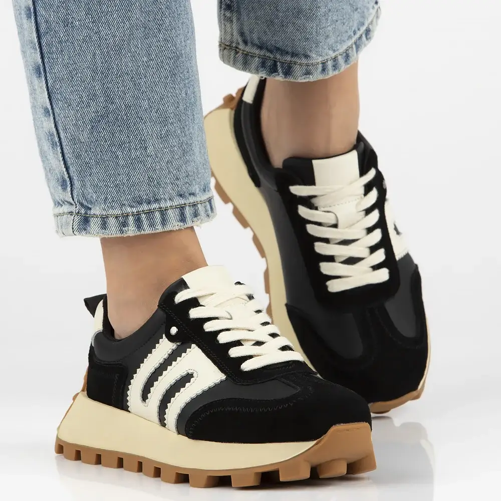 Skórzane sneakersy FILIPPO DP6743 - zdjęcie 6
