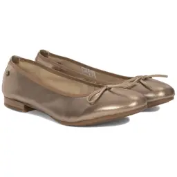 Baleriny damskie skórzane z kokardką P6800-25 - zdjęcie 3