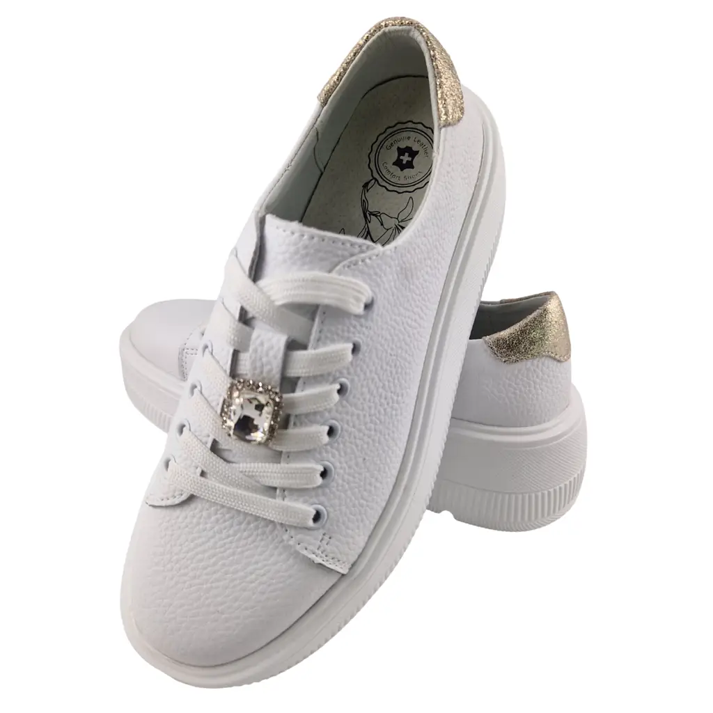 Sneakersy skórzane ESTETIC EV8182 - zdjęcie 4