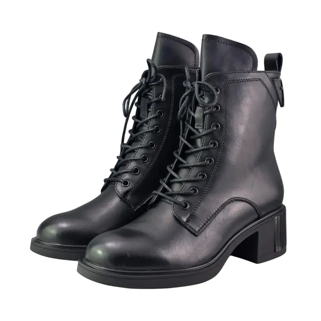 Botki damskie skórzane VINCEZA 89162 Czarny - miniatura 2