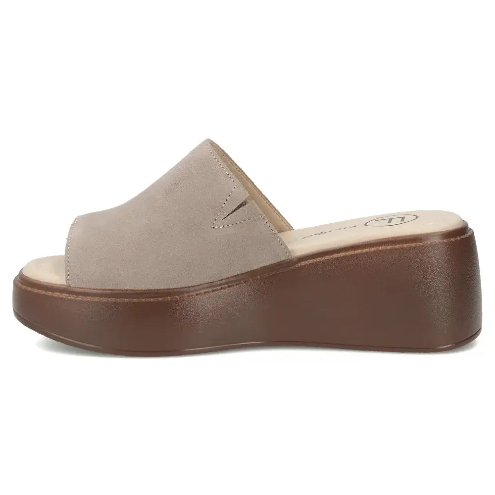 Skórzane klapki FILIPPO DK7798 Taupe