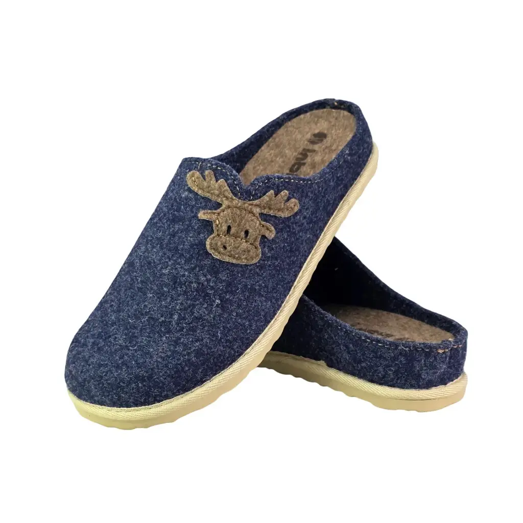 Pantolfe damskie z reniferem INBLU CS000049 Niebieski - miniatura 3