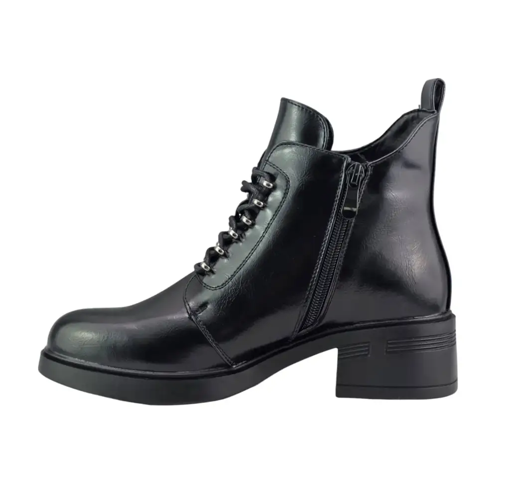 Botki damskie na klocku S.BARSKI HY62-8112 Czarny - miniatura 3