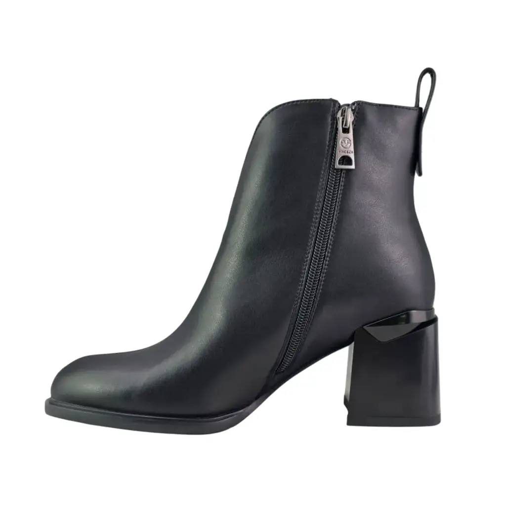 Botki damskie skórzane VINCEZA 67034 Czarny - miniatura 3
