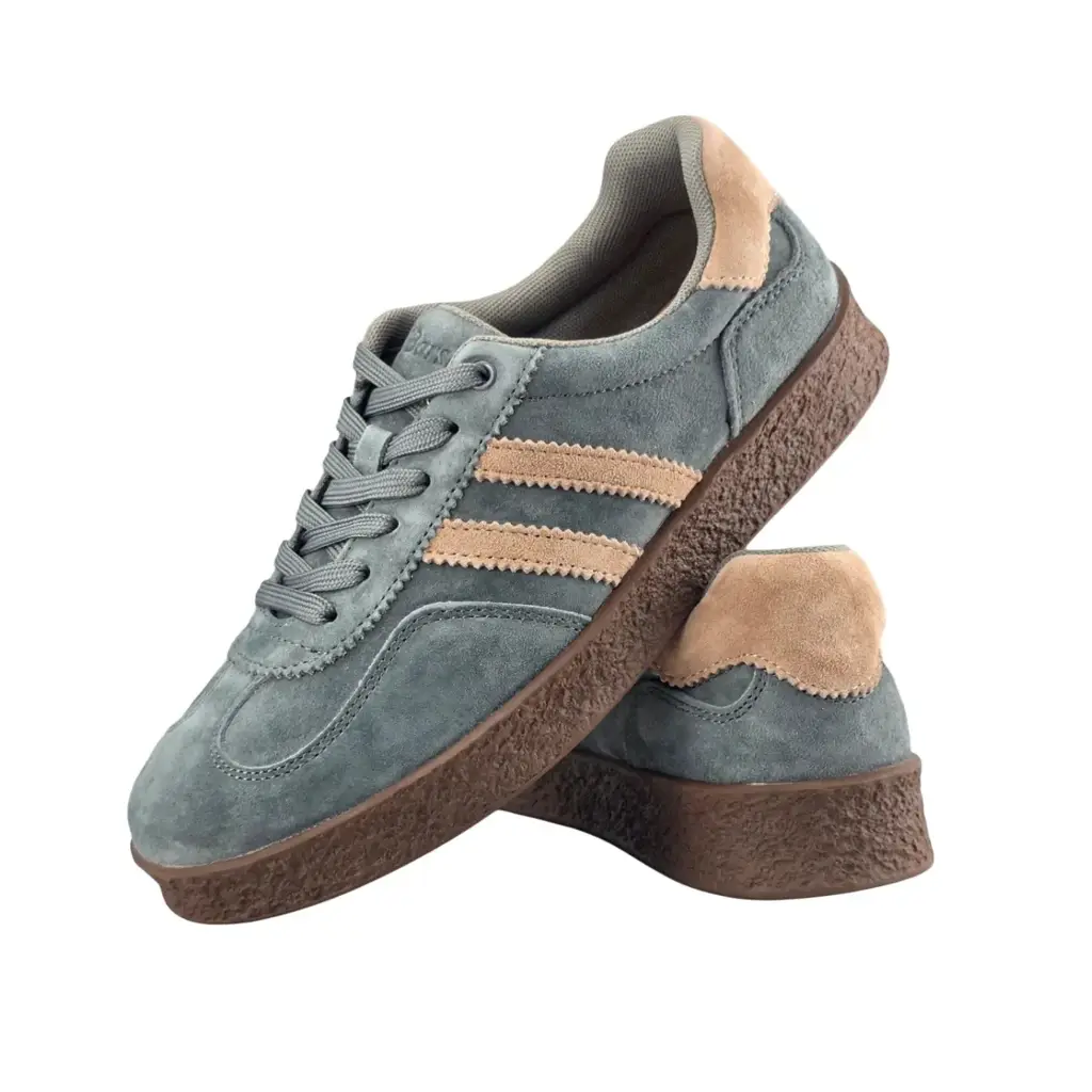 Skórzane sneakersy damskie zamszowe S.BARSKI 7103 - miniatura 4