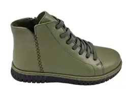 Trzewiki damskie skórzane RAVINI 23661 Khaki