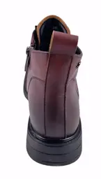 Botki damskie VINCEZA 39953 skóra Bordowy