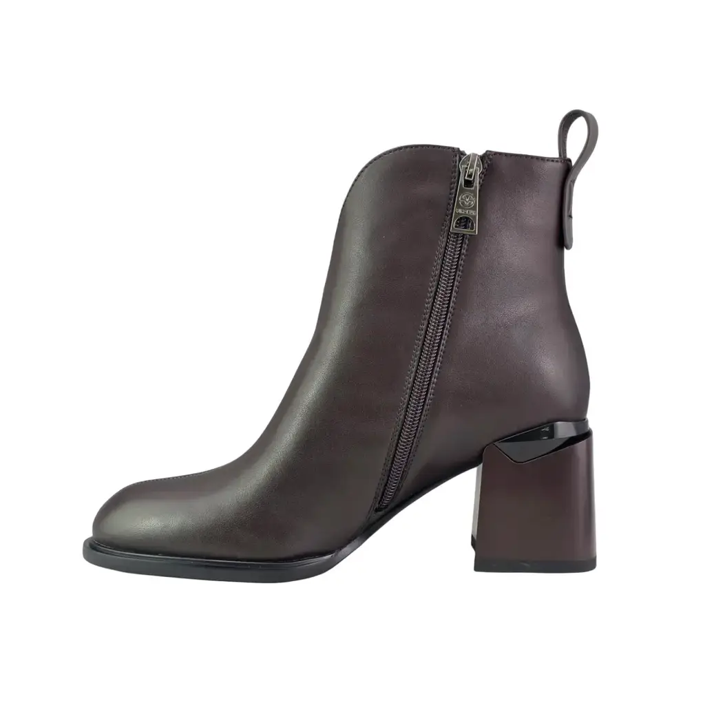 Botki damskie skórzane VINCEZA 67034 Brązowy - miniatura 3