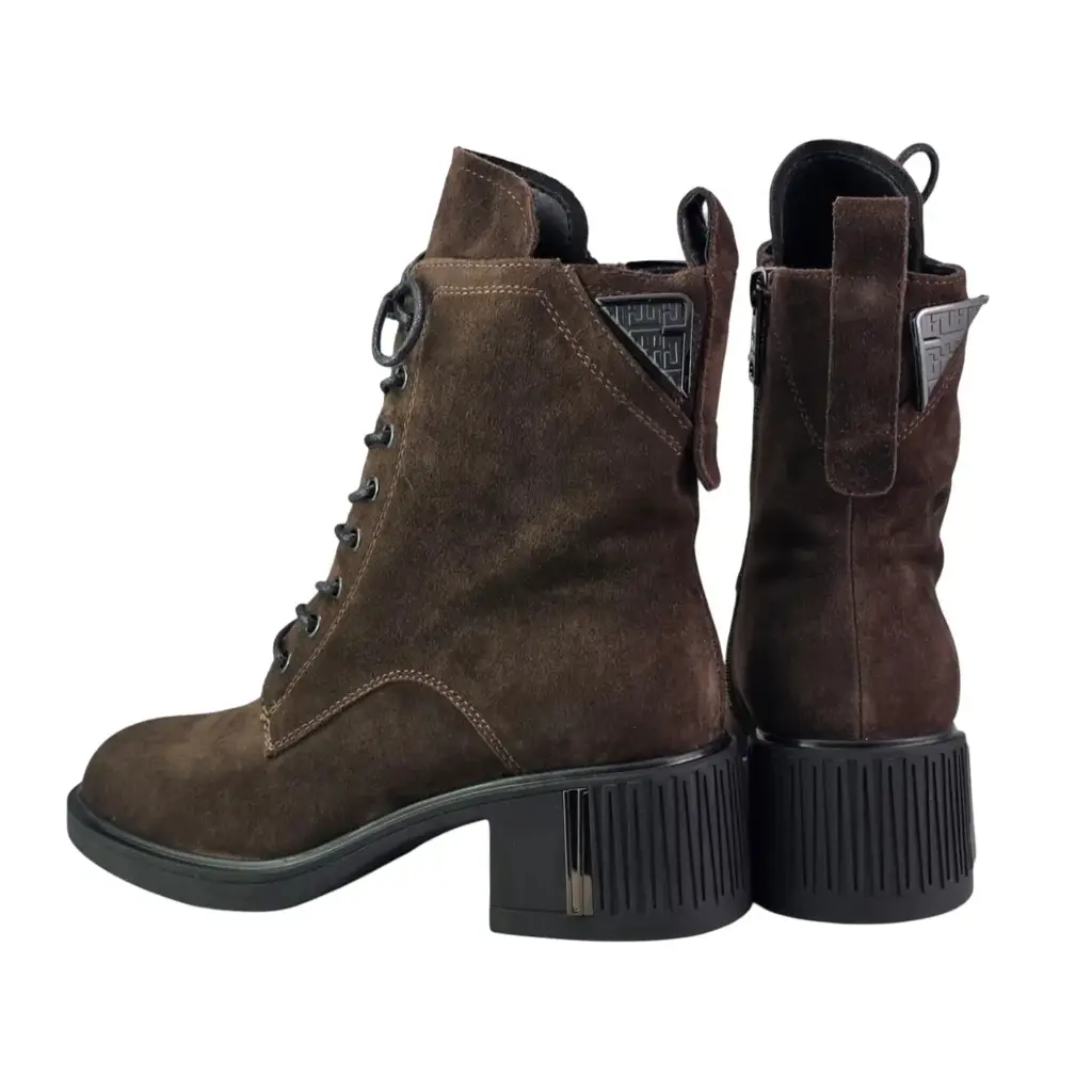 Botki damskie skórzane VINCEZA 89162 Brązowy - miniatura 6