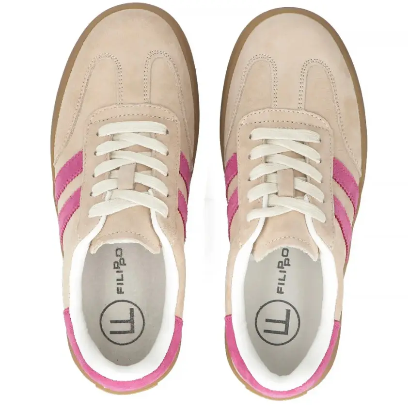 Skórzane sneakersy FILIPPO DP6764 - zdjęcie 10