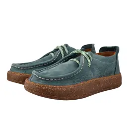 Półbuty skórzane RAVINI 241094 nubuck Zielony - zdjęcie 3