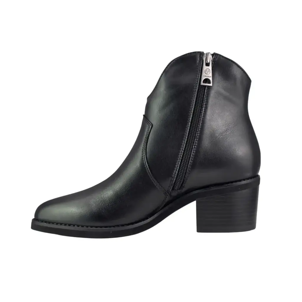 Botki damskie skórzane VINCEZA 133138 Czarny - miniatura 3