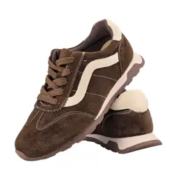 Sneakersy damskie skórzane VINCEZA 79638 czekolada skóra - zdjęcie 2