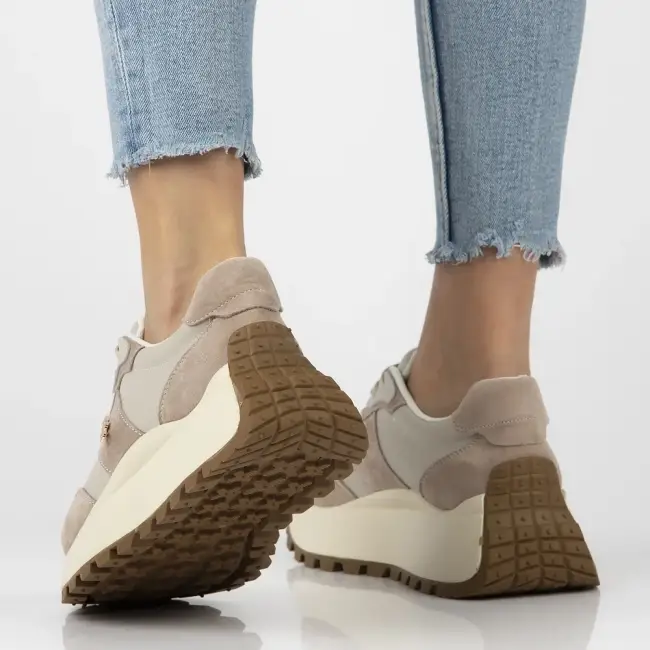 Skórzane sneakersy Filippo DP6785 - zdjęcie 6