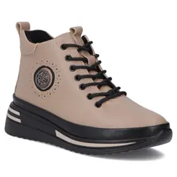 Botki damskie skórzane FILIPPO DBT4215 Taupe - zdjęcie 3