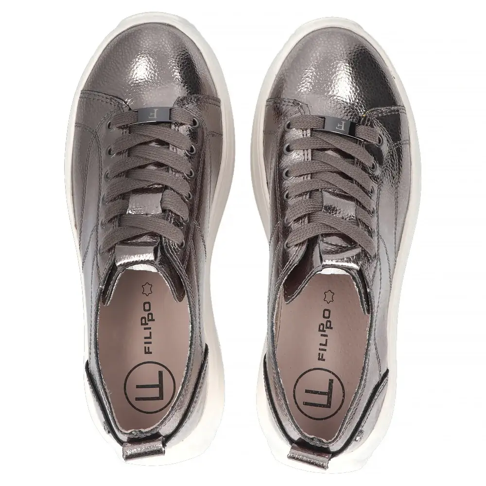 Skórzane sneakersy FILIPPO DP6795 - zdjęcie 16